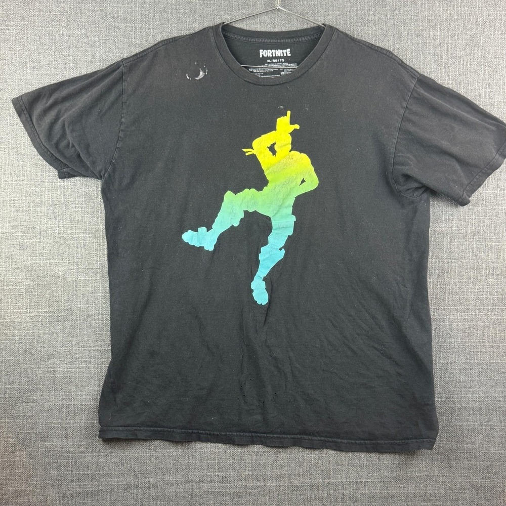 Fortnite Shirt Mens XL Black Dance‎ Emote Graphic Gamer Tee Video Game Cotton